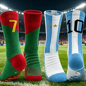 2 Pairs Men Women Neutral Football Socks Size 7 Mid-Calf Socks Size 10 Running Socks Suitable for Various Ball Sports, Riding, Hiking, Etc. All-Season Wear, Breathable, Moisture-Wicking, Ideal for Gifting, Holiday Present