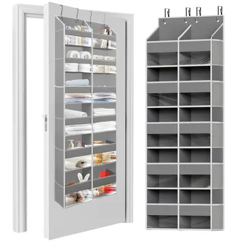 Over-the-Door Sturdy Door Hanging Organizer - 5-Tier Extra Large Home Supplies Unit with 10 Compartments, 80 lbs Capacity, Efficient Storage Solution for Diaper Room Storage Organization