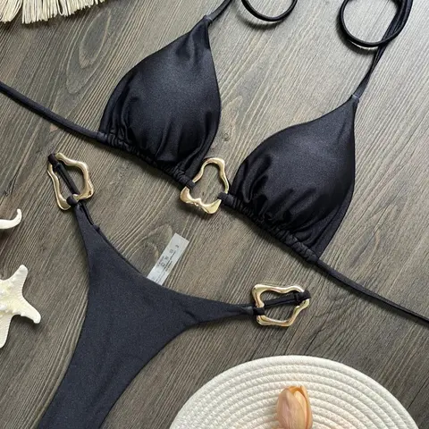 Two-piece Set Women's Solid Color Bikini Set, Casual Fashion Chic Ruched Bikini Top & High Cut Swim Bottom Set, Ladies Swimwear for Beach Holiday Vacation, Bikini Bottom Buddies, Bikini Outfits, Summer Swimsuit Set