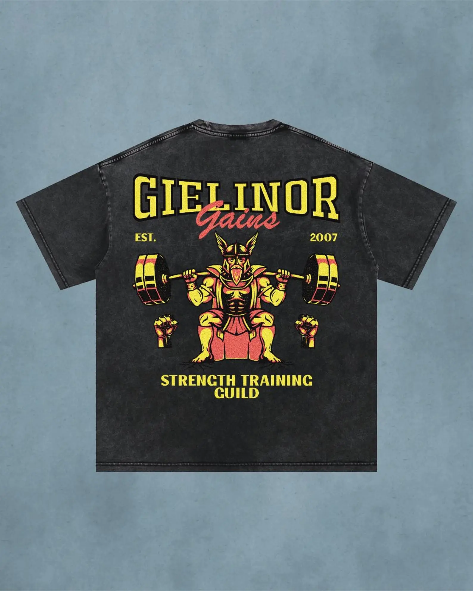 OSRS Strength | Gains | Oversize T-Shirt | Acid Wash | Old School Runescape For Him | Gift For Her
