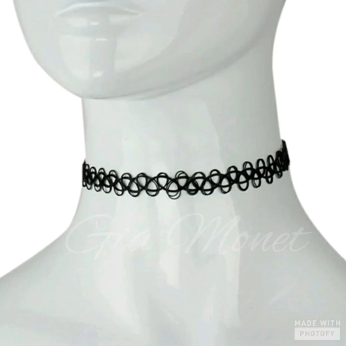 2 Pieces Stretchy Tattoo Choker Necklace Set 2 Pieces Stretchy Tattoo Choker Necklace Set