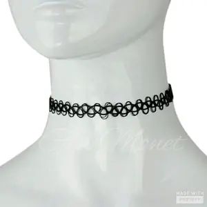 2 Pieces Stretchy Tattoo Choker Necklace Set 2 Pieces Stretchy Tattoo Choker Necklace Set