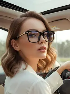 New Square Glasses Frame, Unisex Fashionable Lightweight Elegant Business Eyewear, Multiple Colors Available, Perfect Gift for Him