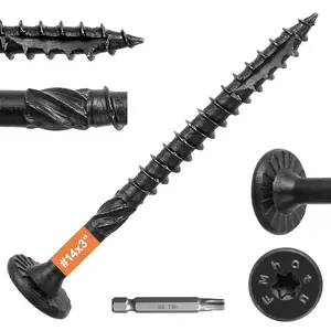 # 14 x 3 Wood Structural Lag Screws 54Pcs Star Drive Decking Screws, Rust Resistant Timber Screws for Timber/Log/Landscaping Wood