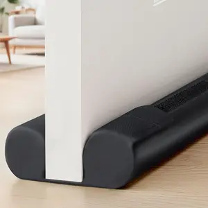 36” Adjustable Under Door Draft Stopper Covers Gap up to 2.36” Door Sweep Block Noise Bugs Cold Air Dust Easy Install Draft Blocker Black