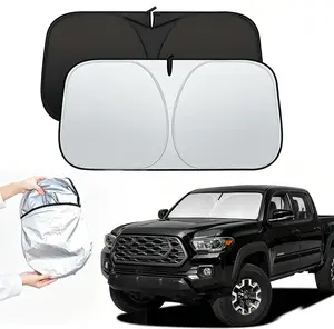 For Toyota Tacoma 2016-2023 2024 2025 2026 Sunshade Windshield Cover - 4 Ply Front Window Sunshade Custom Fit for Tacoma 2Dr 4Dr Pickup Sun Visor 240T Sunshade UV Protection Car Accessories