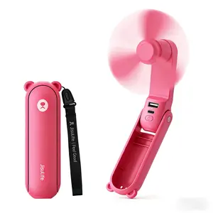 Handheld Mini Fan, 3 IN 1 USB Rechargeable Portable Fan [12-19 Working Hours] With Power Bank, Flashlight, Pocket Design For Travel/Summer/Concerts/Lash, Gifts For Women