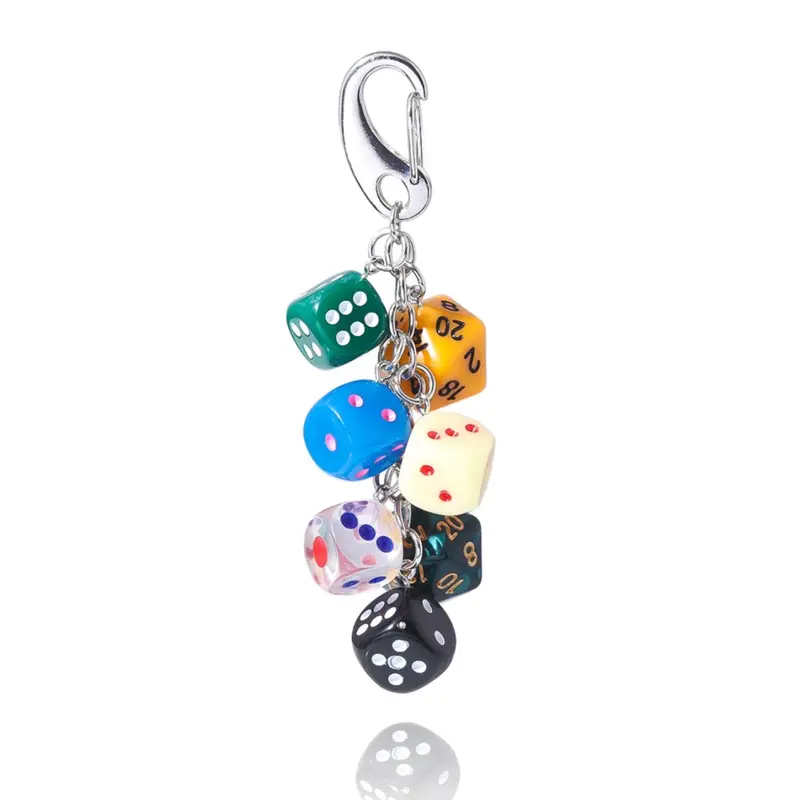 Dice Design Keychain, Cute Dice Charm Keychain for Women & Men, Fashionable Alloy Keychain, Fashion Accessories for Daily Use, Trendy All-match & Exquisite Keychain for Birthday Gift, Keychain for Bags, Keychain for Purse, Keychain Accessory