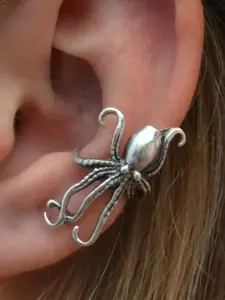 Boho Style Octopus Design Ear Cuff, Fashionable Jewelry for Women & Girls, Trendy All-match & Exquisite Jewelry for Birthday Gift
