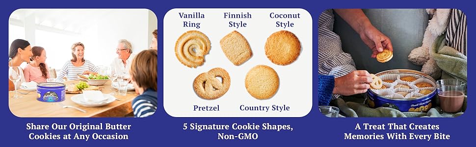 Royal Dansk Danish Butter Cookies, Premium Assorted Cookies in Gift Tin, Great for Sharing and Gifting, 12 oz