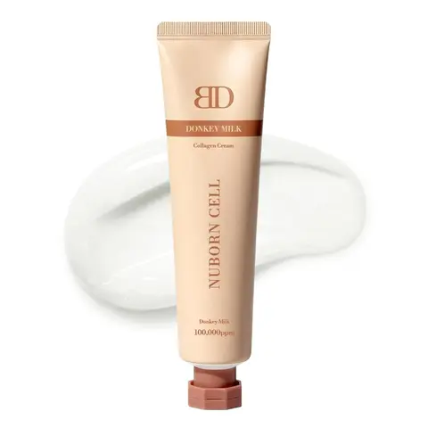[Blanc Dubu] Nuborn Cell Donkey Milk Collagen Cream | Instant glow with 10% Donkey Milk | Type 1 Collagen for Visibly Smooth and Dewy Skin | All Skin Types 65ml