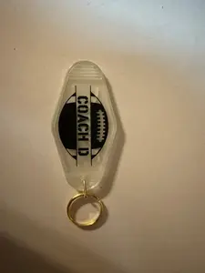 Coach D Personalized Keychain - Customizable Front & Back Metal Keychain for Unique Gift Options