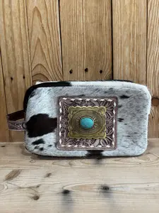 Cowhide Concho Makeup Bags!
