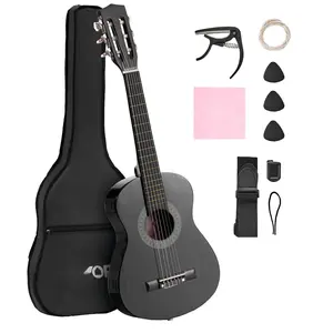 Classical Guitar 30-Inch Scale Beginner Starter Kit With Nylon Strings Full-Size Classical Acoustic Guitar Soft Gig Bag Spare Strings Tuner Capo Strap Cleaning Cloth Practice Guide And Beginner Lessons For New Players And Students
