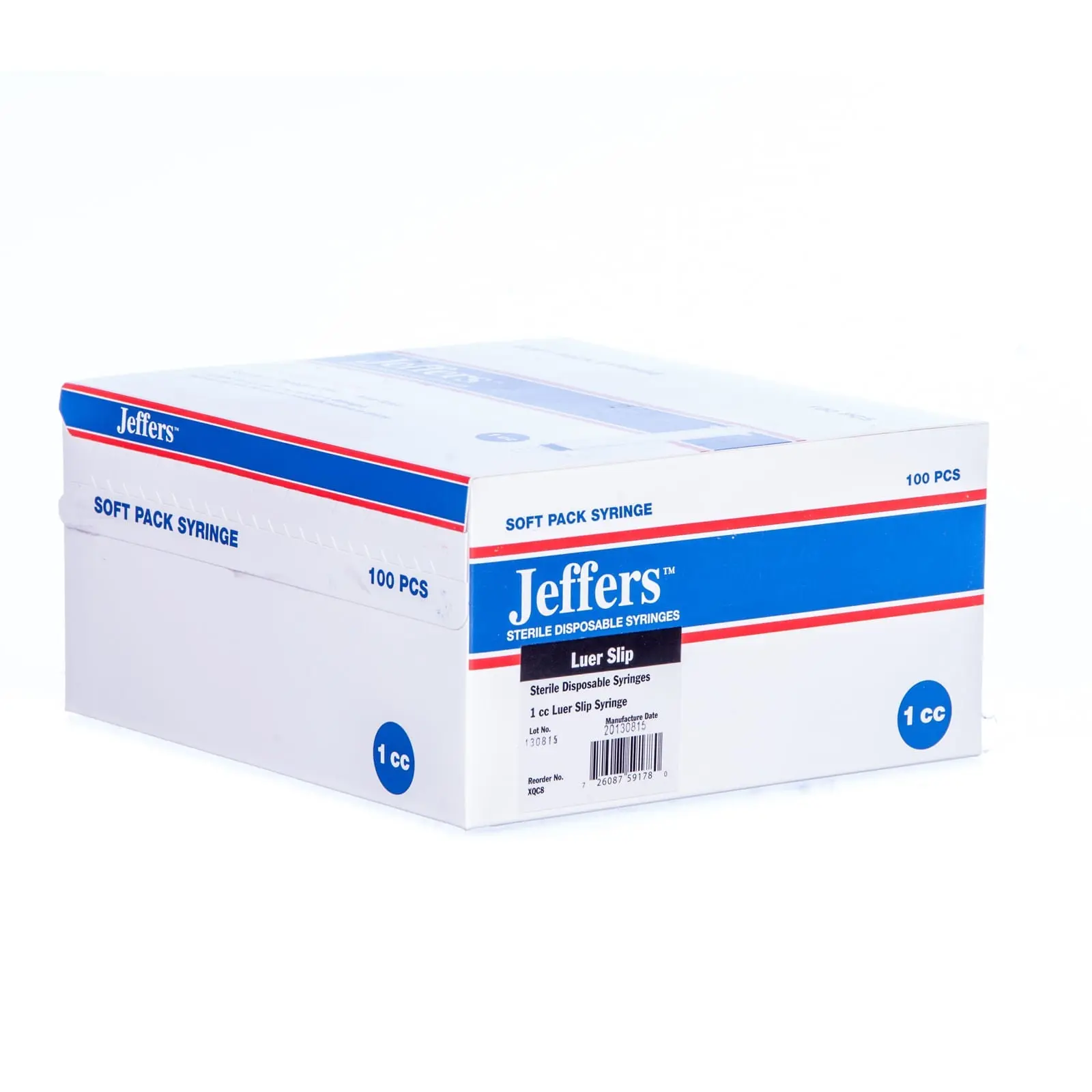 Jeffers Luer Slip Syringes, Box of 100 Jeffers Luer Slip Syringes, Box of 100