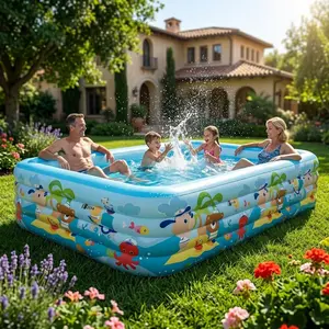 H2361069887Large，Thickened Inflatable Swimming Pool For Home Use, Portable And Quick-inflating Family Wading Pool, Perfect For Summer Water Entertainment And Cooling Off. Suitable For Patios, Gardens, And Outdoors. A Top Choice For Children's Gifts.