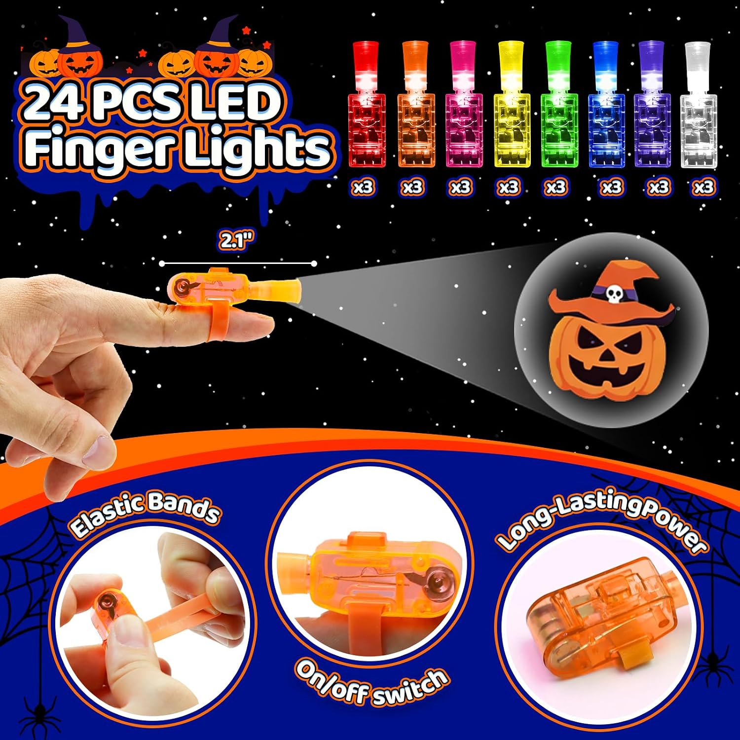 Halloween Advent Calendar 2026 for Kids, 24-Day Finger Light Surprise Countdown, 24PCS Halloween Novelty Toys, Trick or Treat Goodie Bag Stuffers, Party Favors & Gifts for Boys & Girls