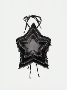 Women’s Vintage Washed Denim Jacket Star Patch Grunge Punk Streetwear Casual Outdoor Coat, star patch jacket, grunge fashion women, punk denim jacket, y2k streetwear, oversized denim jacket