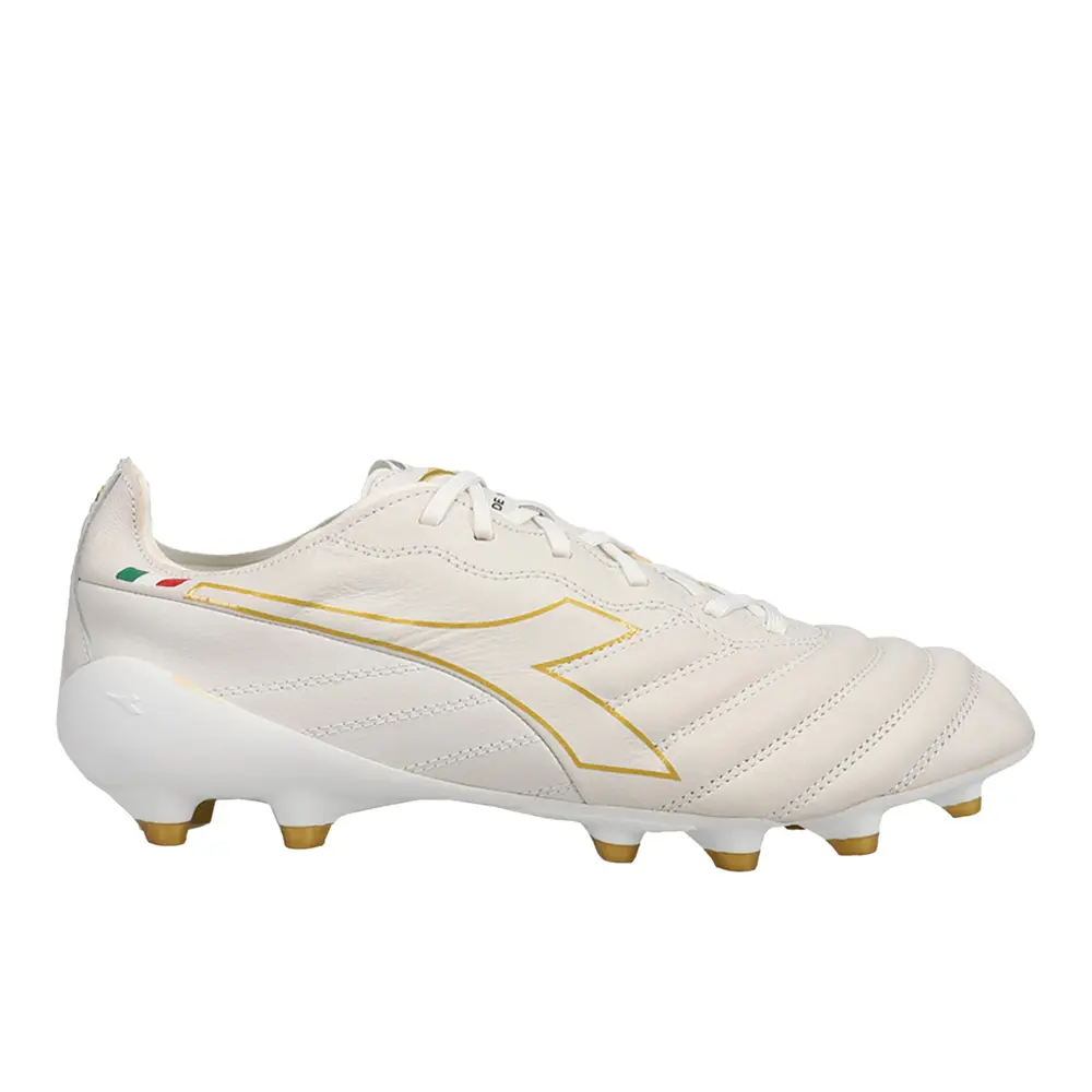 diadora Mens Brasil Elite Tech Italy Lpx Firm Ground Soccer Cleats Firm Ground - White