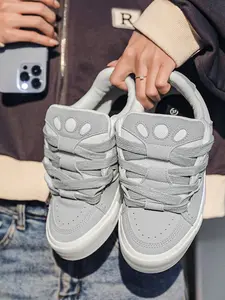 Couple's Bread Shoes, Walking Shoes, Casual, Fashion Color Block Design, Cloud-Like Comfort Soft Thick Warm Lining, High-Heel Anti-Slip Wear-Resistant Sole