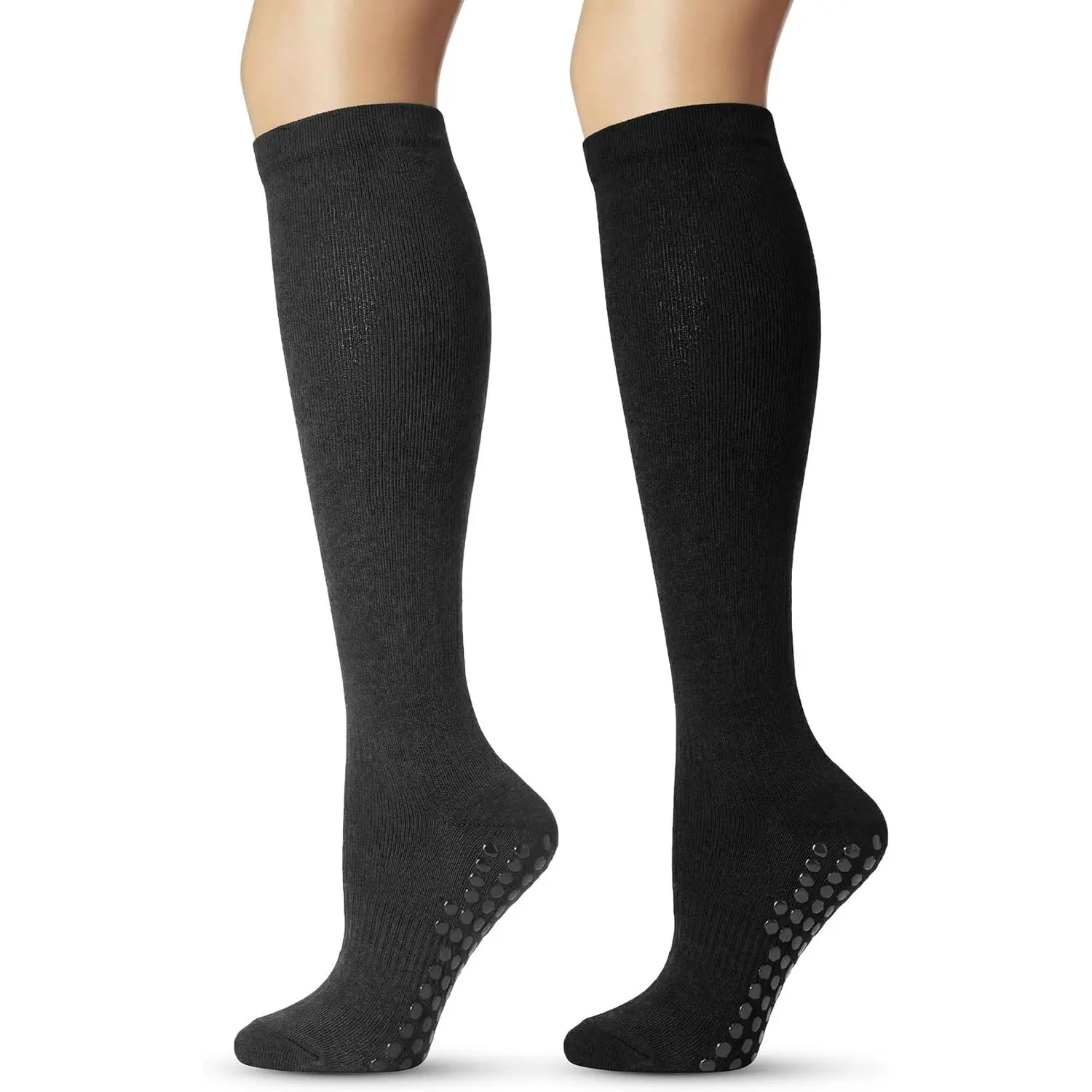 2 Pcs Soft Knee High Long Socks for Women&Men Compression Socks for Pregnancy Travel Sports