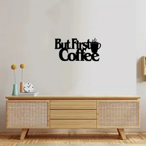 CIFbuy Metal Room Wall Art Coffee Pattern Hanging Decor for Home Office Cafe Indoor Wall Decoration