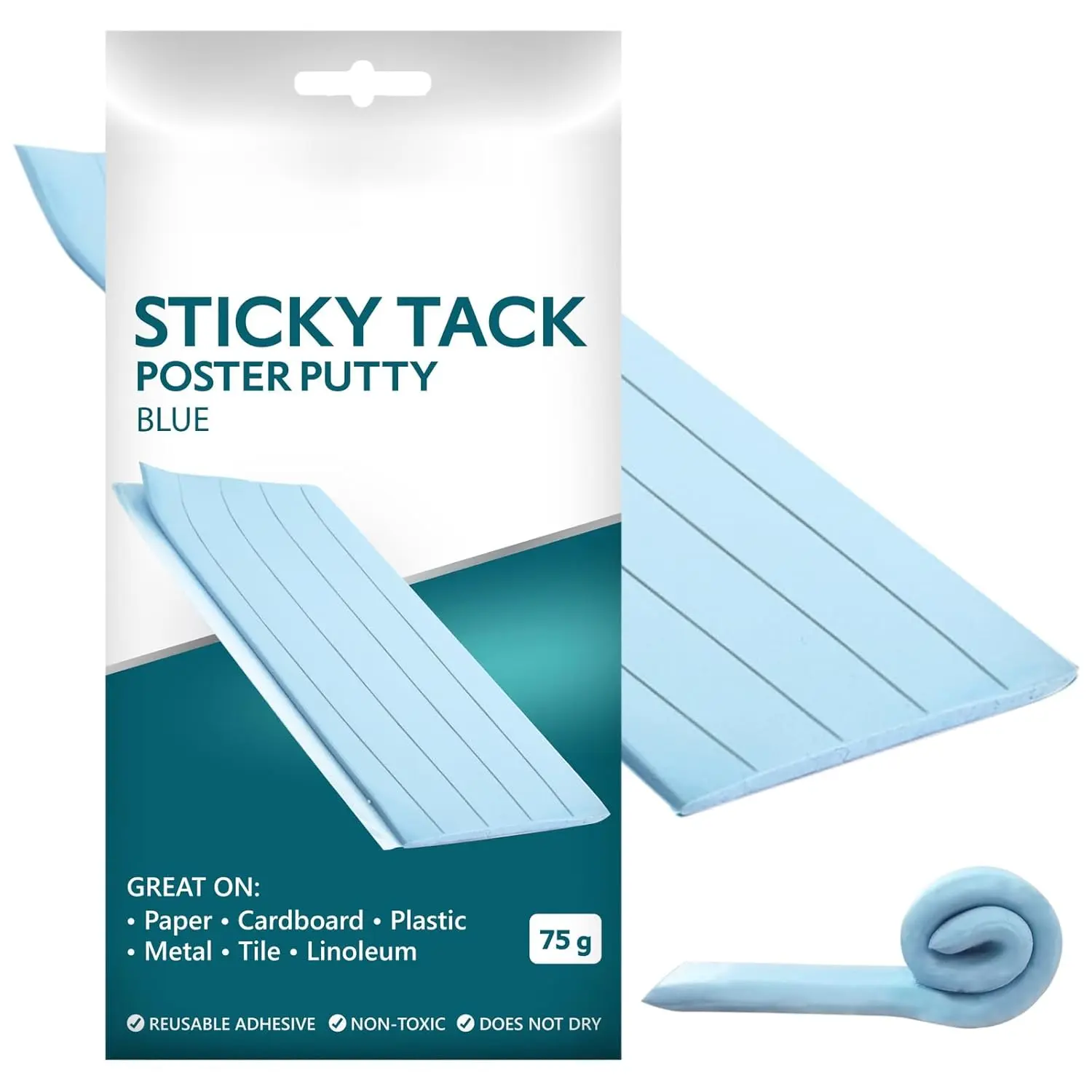 Sticky Tack, Poster Putty, Blue Color, Wall Putty, Sticky Tack for Wall Hanging,  Classroom Pack Mounting Putty, Tacky Putty