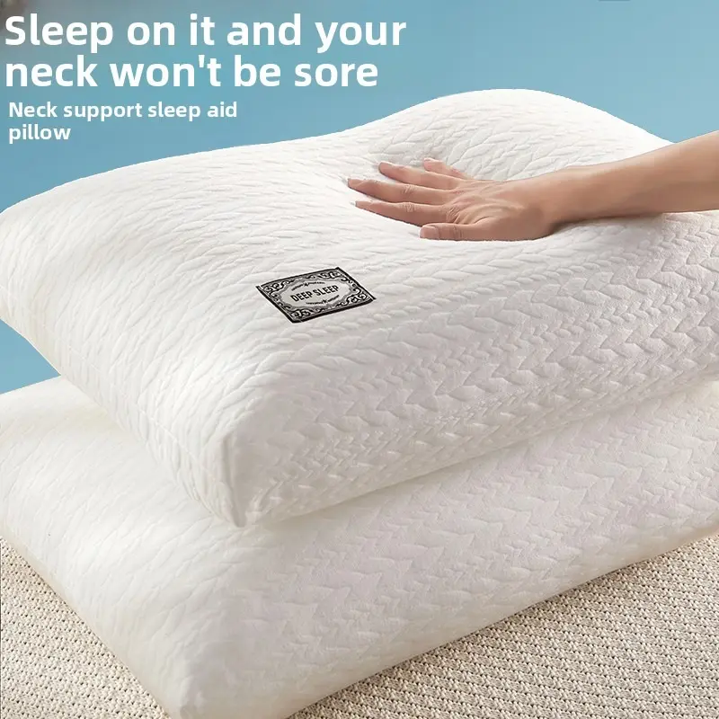 Ergonomic Pillow Support High Neck Cushion, Supportive Head Cushion, Neck Rest Cushion, Non-Sagging Design for Comfortable Sleep, Ideal for Home & Hotel Use, Single Pack