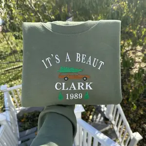 Retro it's a Beaut Clark 1989 embroidered sweatshirt; Trending Griswold embroidered crewneck