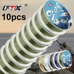 FTK Japanese-imported high-strength nylon fishing line, 100-metre spools (10 spools per pack), for main line and leader