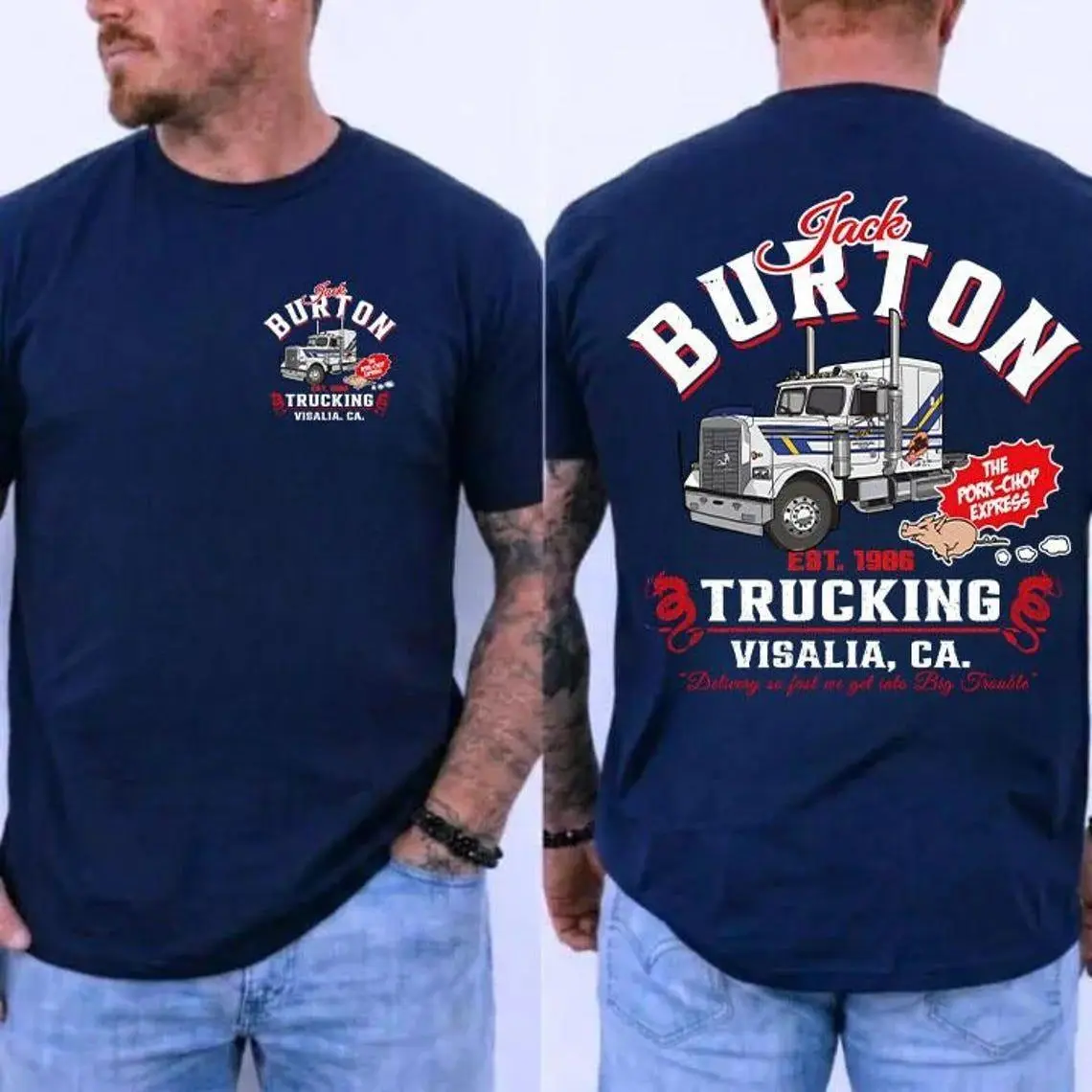 Jack Burton Trucking Shirt, Vintage Trucker Graphic T-Shirt, 80s Movie Fan Gift
