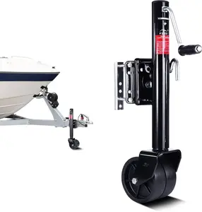 2000lbs Trailer Jack with Wheel, Heavy Duty Swivel Boat Trailer Jack, 12" Lift, for RV Boat