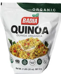 BADIA Organic Quinoa Grain - 32oz US-Grown, High-Protein, High-Fiber, Vegan Veggie Food for Cooking Needs