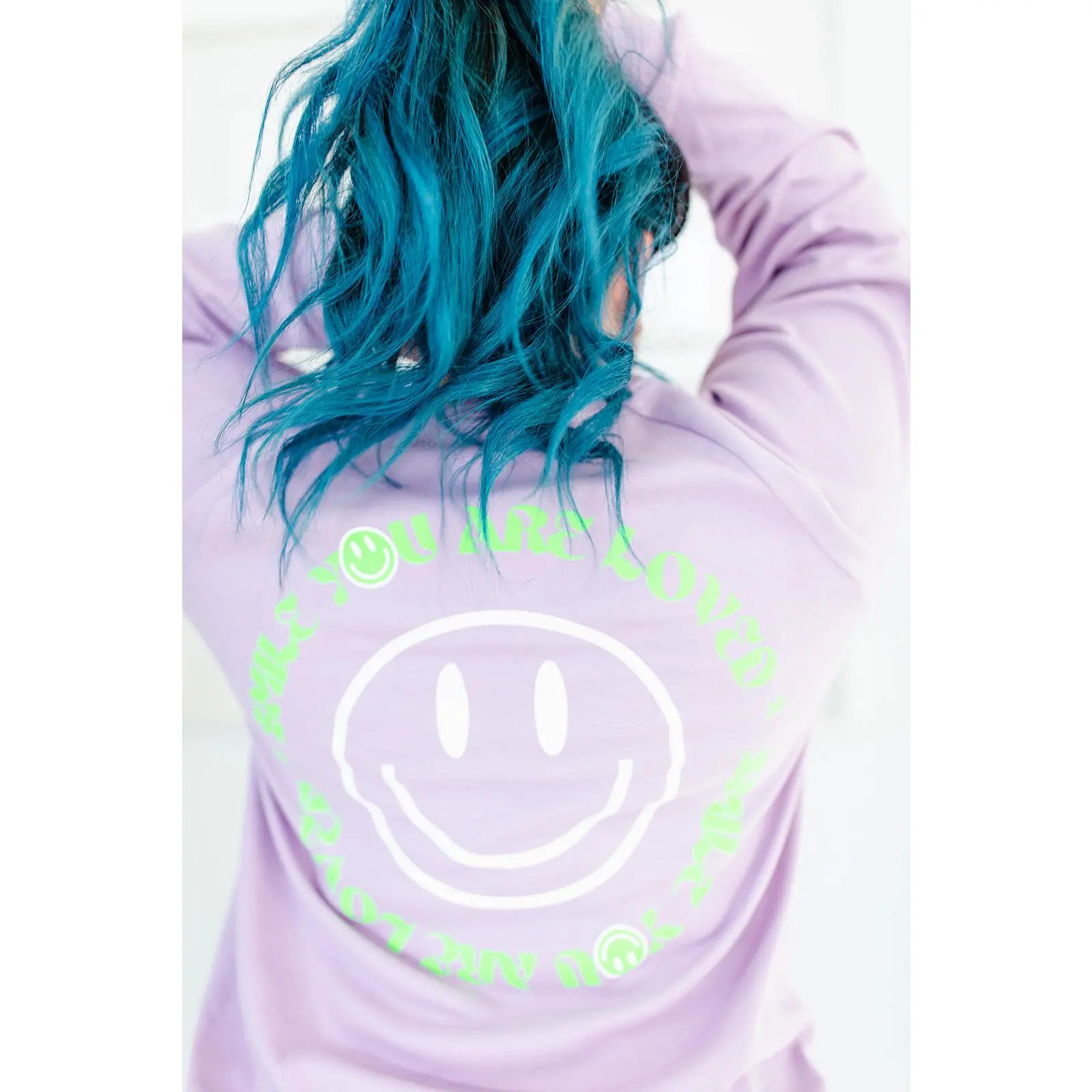 TABY ORIGINAL DESIGN: Keep On Smiling Pullover In LILAC** RESTOCKED***
