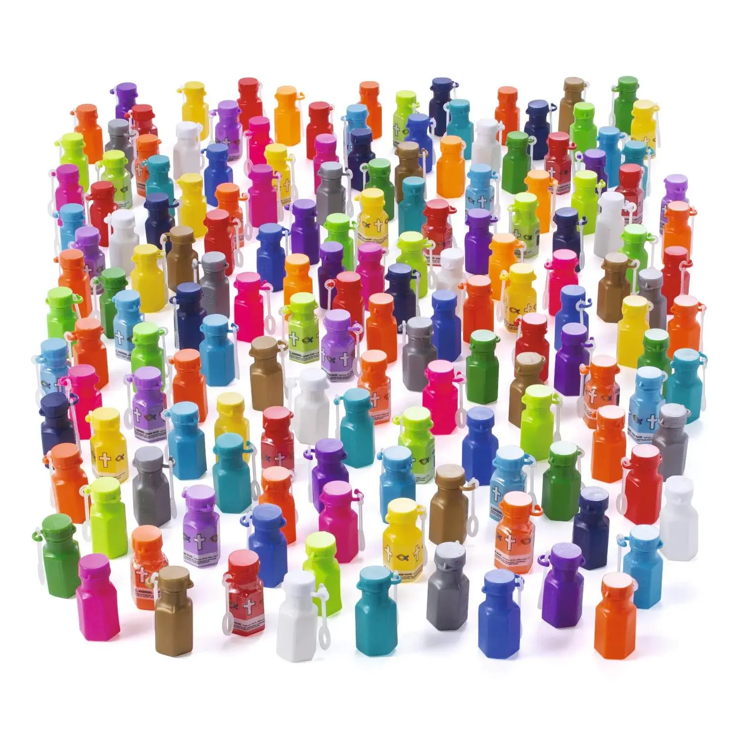 Bulk 192 Pc. Mini Hexagon Religious Bubble Bottle Assortment