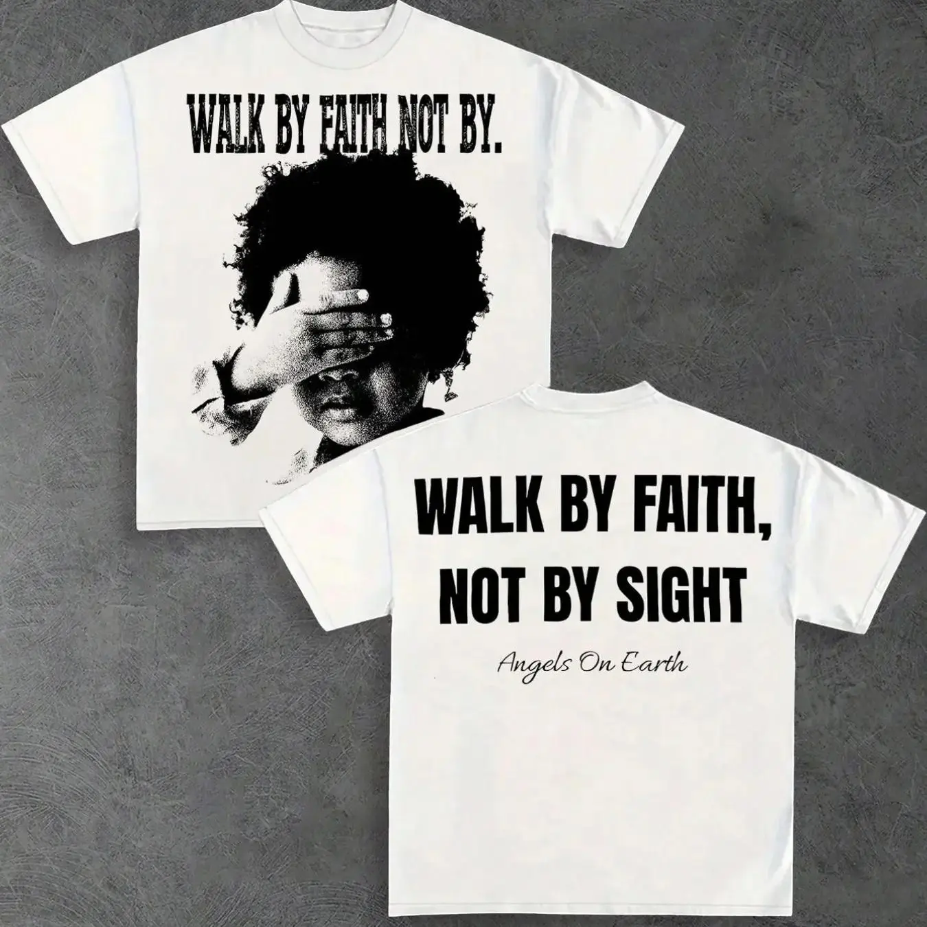 Walk By Faith Shirt, Christian T-Shirt, Bible Verse Graphic Tee, Faith Based Clothing, Inspirational Religious Streetwear
