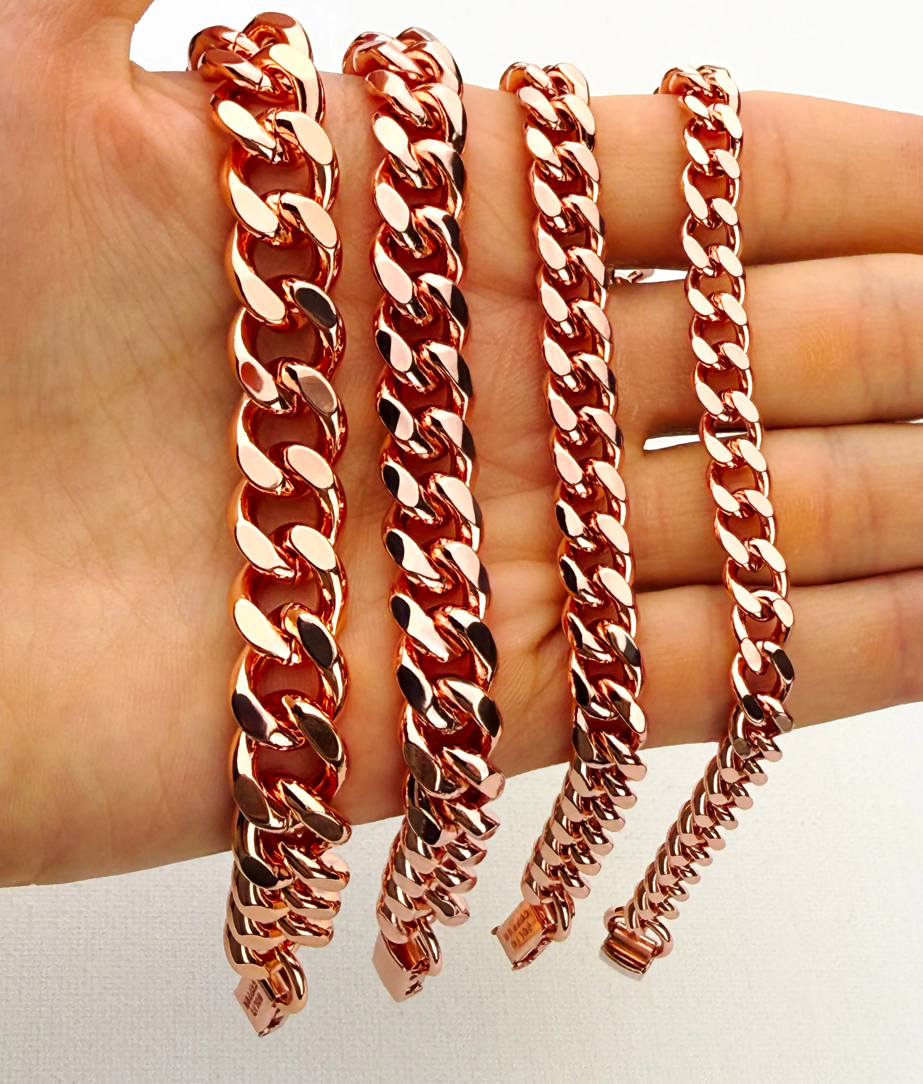 Pure Copper Cuban Link Bracelet for Women & Men, 13mm Heavy Thick 8.5-Inch Handmade Chain with Therapeutic Benefits, Cuban Link Chain, 13Mm - 8.5 Inches, Unisex, All Seasons, Casual/Formal, Healing Properties, Female, Pain Relief, Heavyweight, Handmade Th