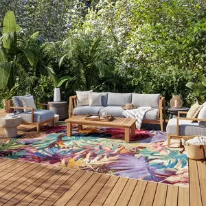 Nourison Color Splash Tropical Indoor/Outdoor Flatweave Rug