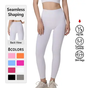 SUOVADUN ZDNS2 Women's High-Waist Seamless Yoga Leggings Thick Tummy Control Workout Pants for Gym & Running Minimalist Basic Bottoms   yoga pants for women Zdns2-White Womenswear Fitness Tights Comfy Breathable Hip Lifting Stretchy