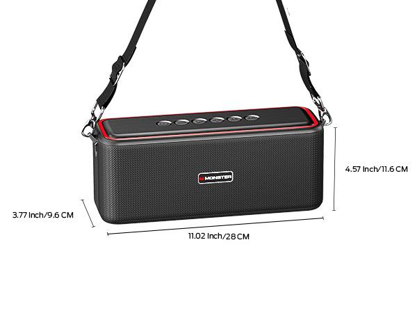 Monster Shock Pro Bluetooth Speaker with Strap, 80W Loud Speaker with Deep Bass, Portable Wireless Speakers with TWS, Long Playtime & Waterproof for Outdoors/Indoors, Supports AUX/TF Card/USB Audio Monster Shock Pro Bluetooth Speaker with Strap, 80W Loud Speaker with Deep Bass, Portable Wireless Speakers with TWS, Long Playtime & Waterproof for Outdoors/Indoors, Supports AUX/TF Card/USB Audio