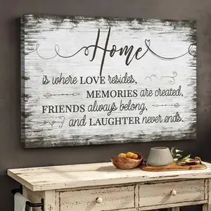 2D Flat, 1pc Rustic Farmhouse Wall Art with a Wooden Frame, a Sweet for Home Poster, Framed Print Suitable for Home Decoration, a Delightful Housewarming Present, And a Rustic Chic Sign for The Living Room And Kitchen