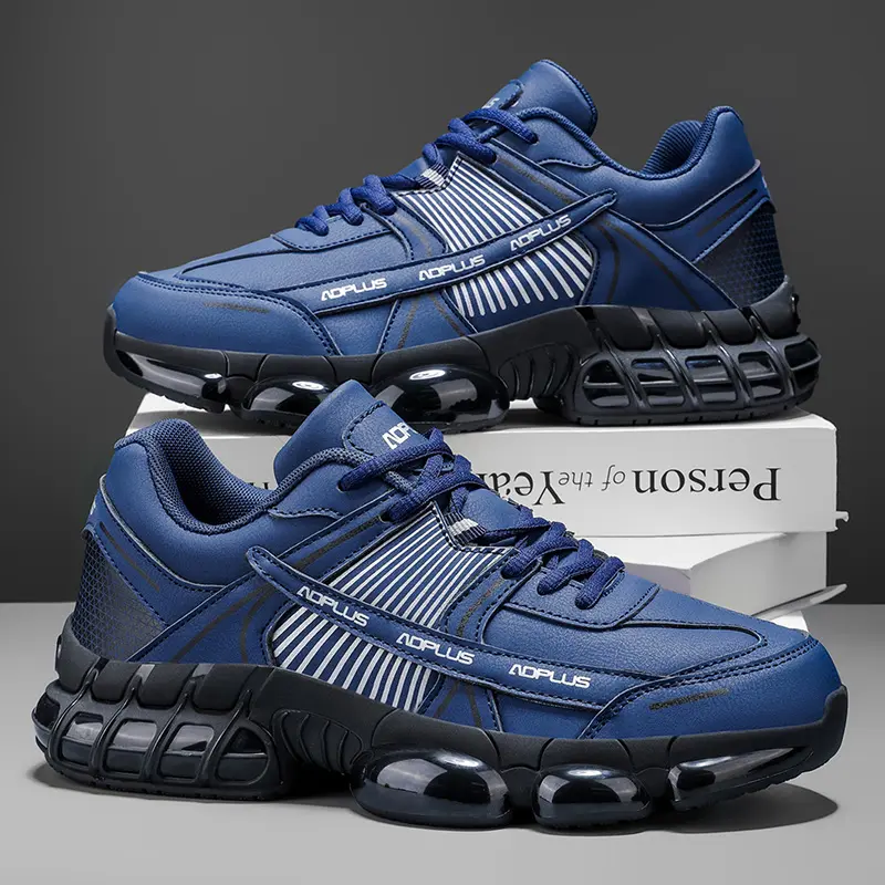 Men’s road running shoes — lightweight cushioned air-cushioned athletic shoes suitable for jogging and outdoor fitness, anti-slip and wear-resistant