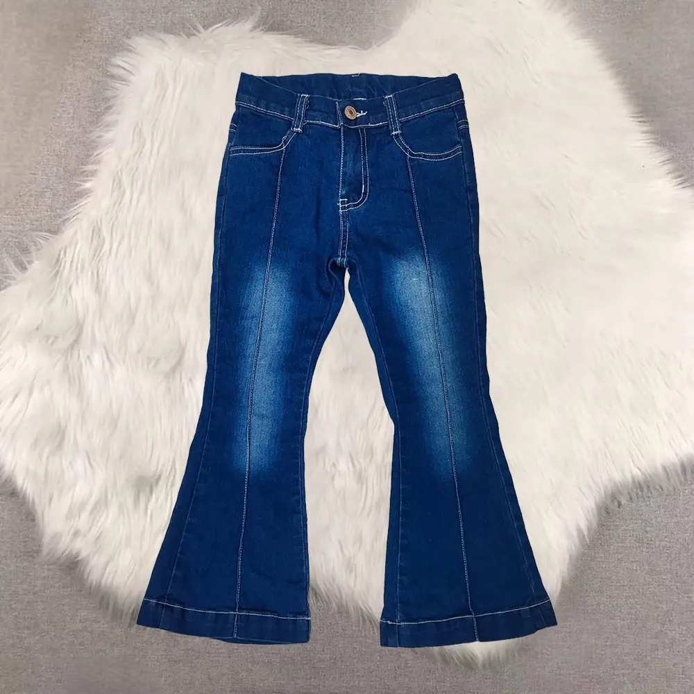 New Clothes Washed Blue Jeans Baby Girls Denim Pants Soft Cotton Breathable Comfortable Fit Casual Infant Clothing