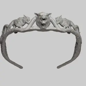 3D Printed Wolf Tiara