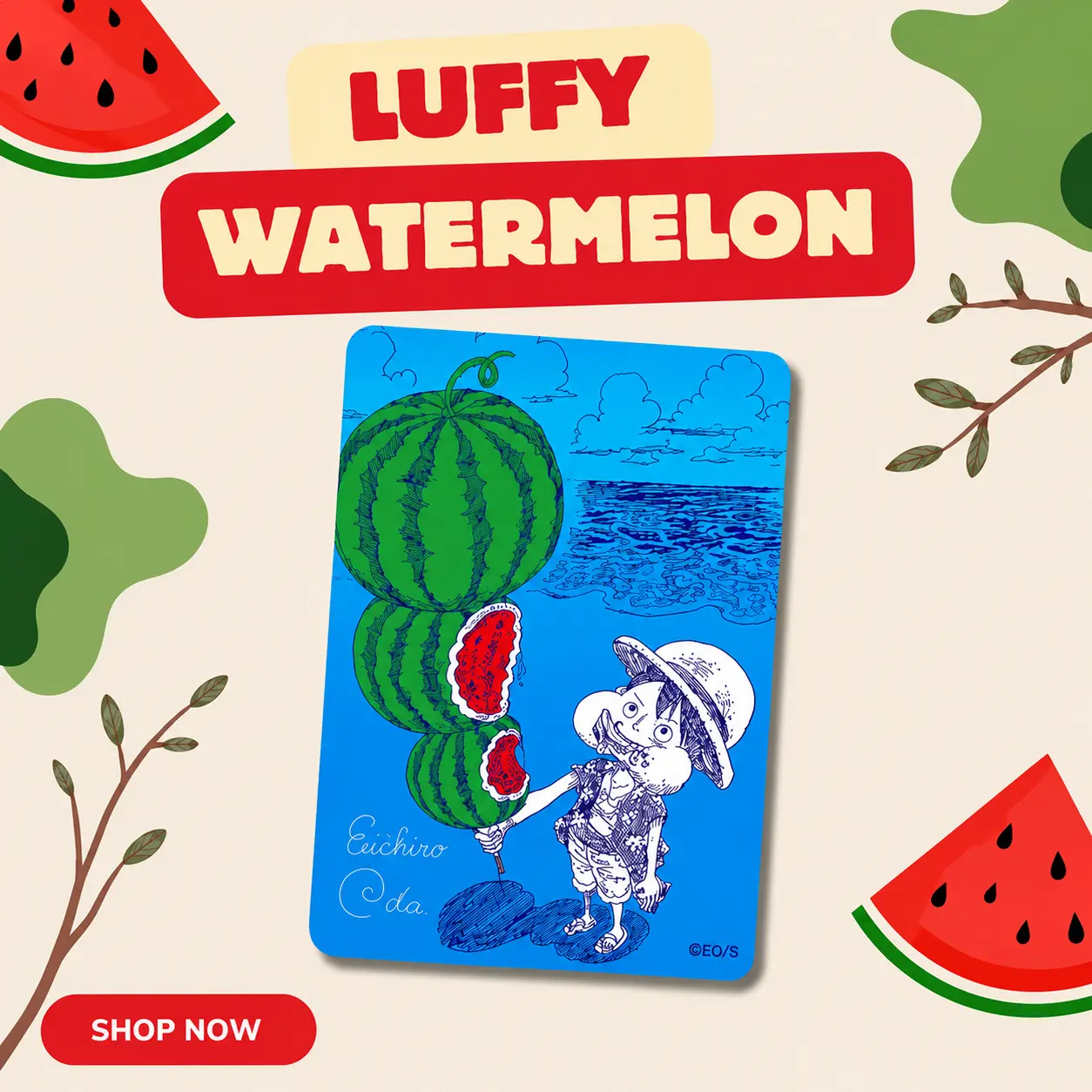 1X Watermelon Luffy - One Piece Raw Single