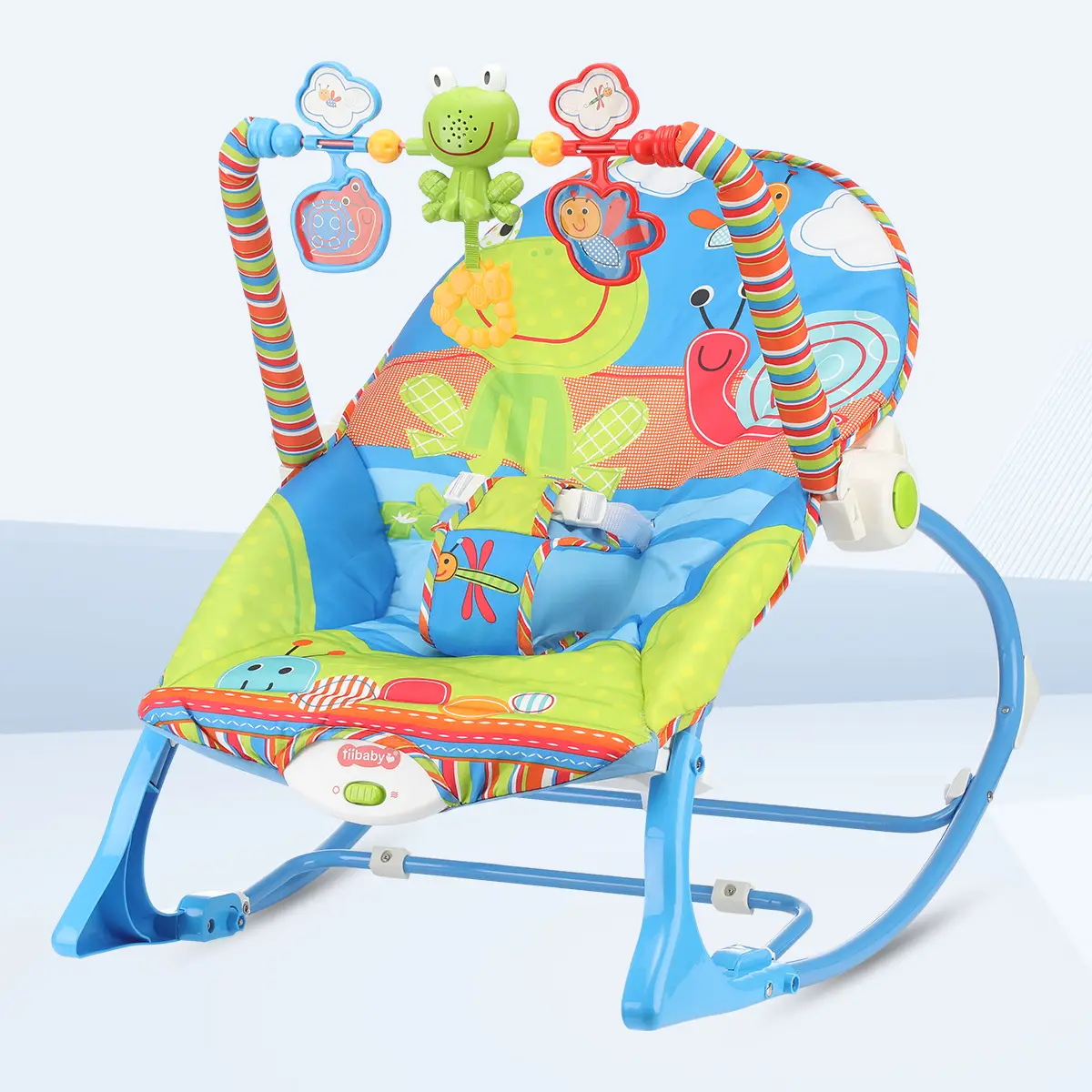 Portable Soothing Vibrating Baby Bouncer Seat & Infant To Toddler Rocker Chair Nursery Swing Sensory Crib