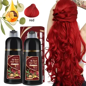 Hair Dye Shampoo with Rehmannia Root & Ginger, Natural Shampoo, Smooth & Nourishing Formula, Liquid Haircare Solution for Softening Scalp & Hair
