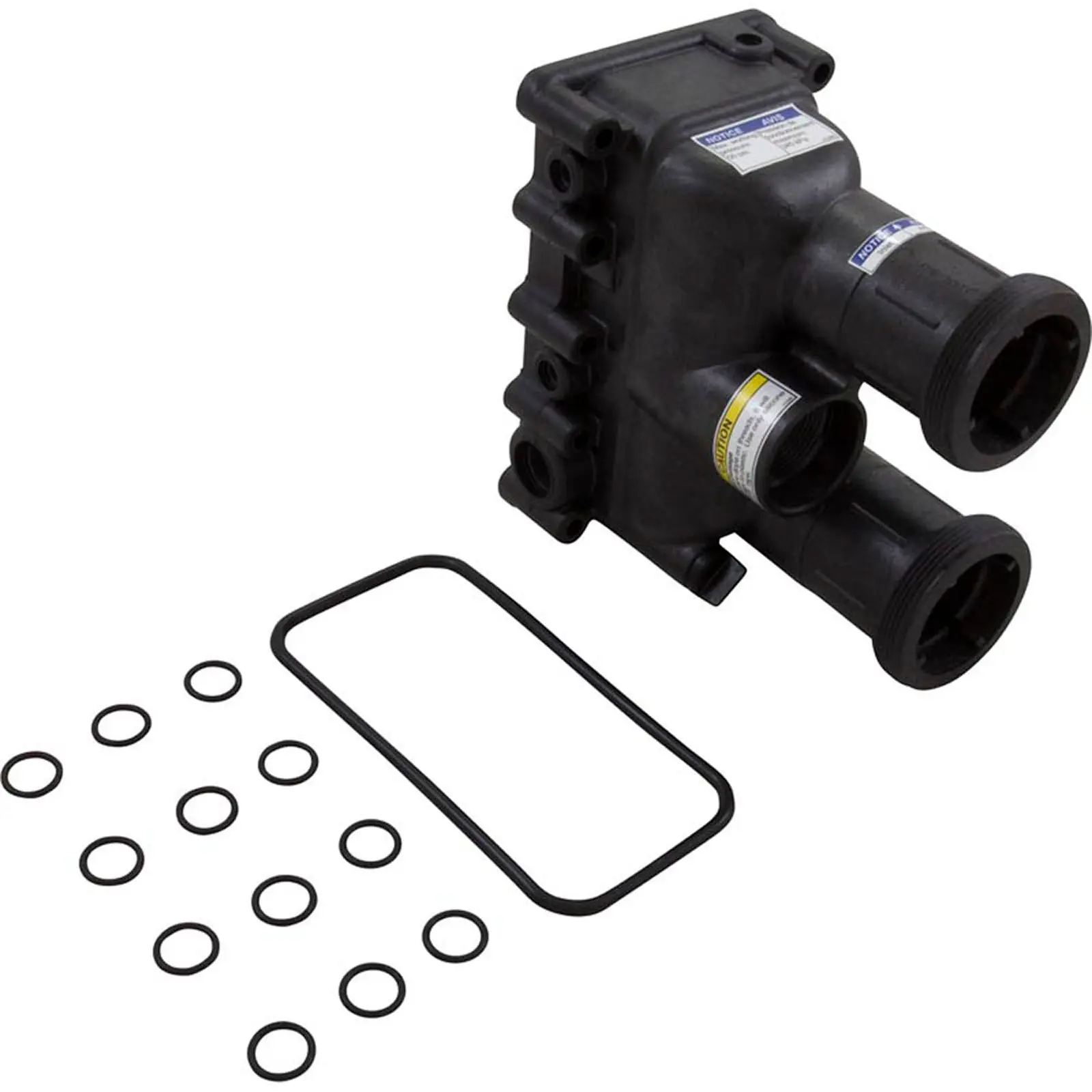 Manifold Body, Pentair Max-e-Therm SR200/333/400, w/ O-Rings
