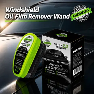 Windshield Oil Film Remover Wand – All-in-One Glass Cleaning Kit with Emulsion Formula & Sponge for Crystal Clear, Streak-Free Visibility