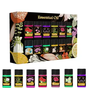 Mini Essential Oil Set, 12pcs/box 3ML Aromatherapy Scented Oils Essential Oil, Home Fragrance for Living Room, Bedroom, Bathroom, Car, Office, Vanity Decor Accessories, Scented Aromatic Fruity Fragrance